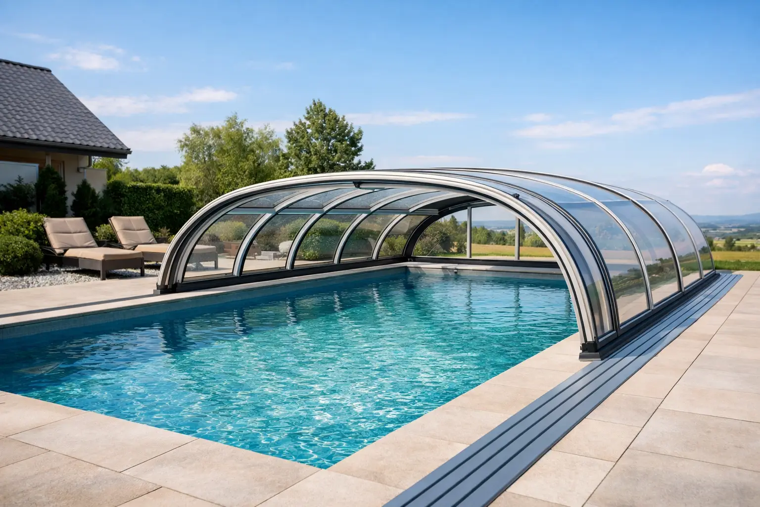 Inchidere telescopica piscina exterior: merita?