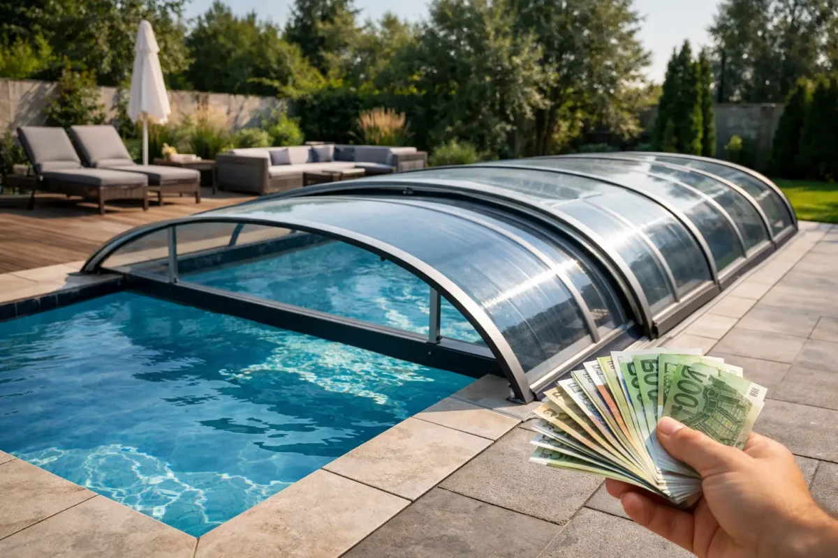Cât economisești cu acoperirea piscinei