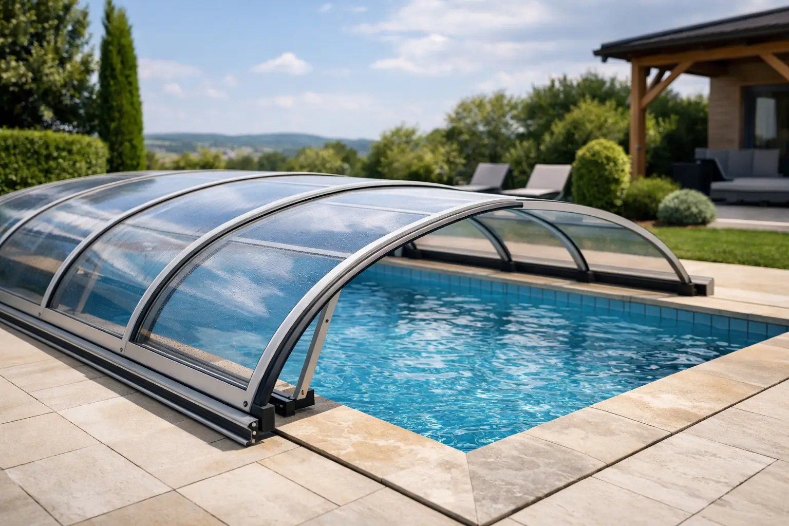 Cât rezistă o acoperire piscină?