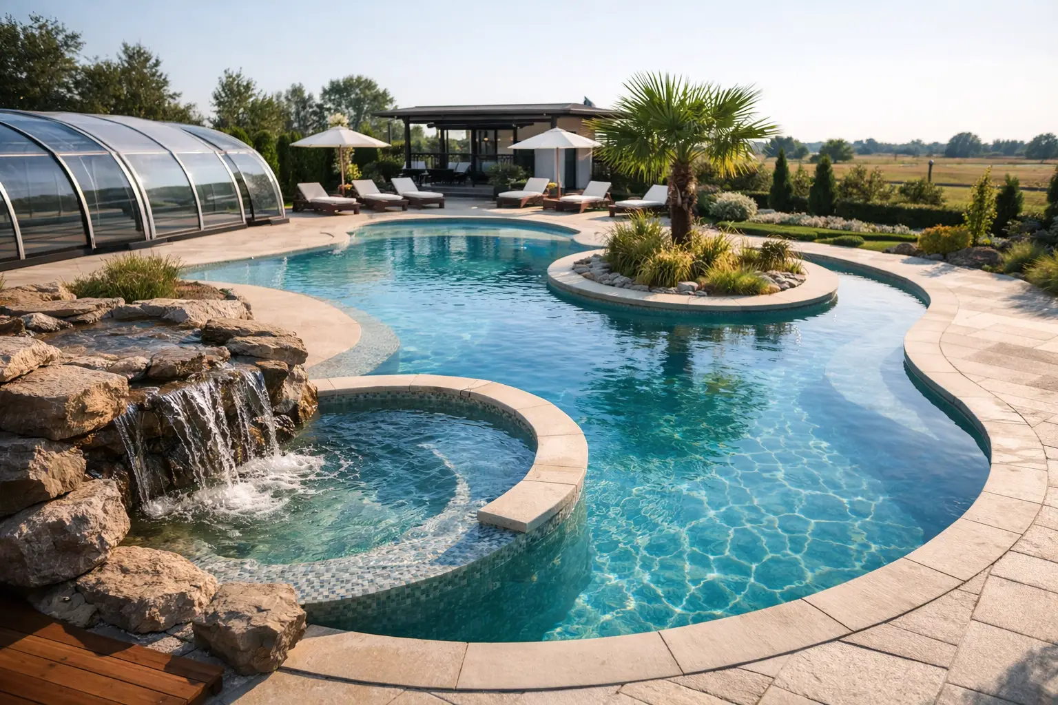 Soluții pentru piscine cu forme speciale