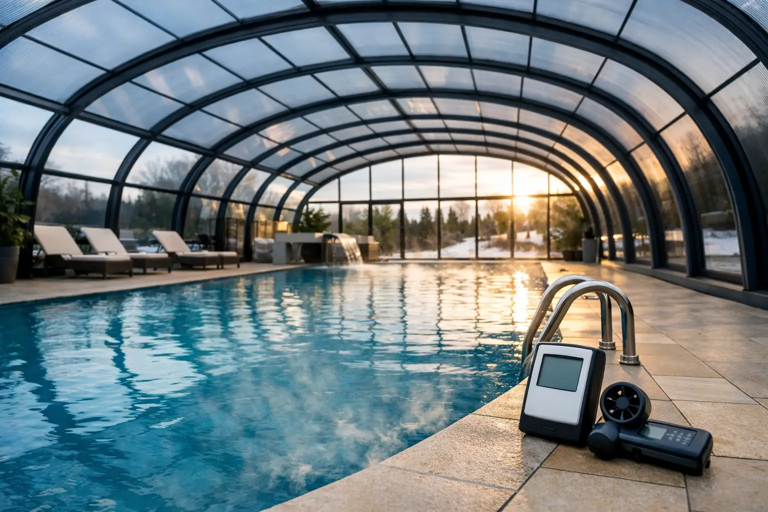 Studiu eficiență termică piscină acoperită