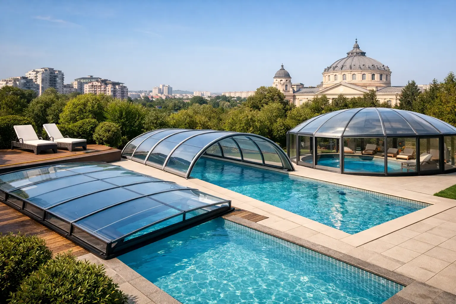 Acoperiri piscine București - ce alegi corect