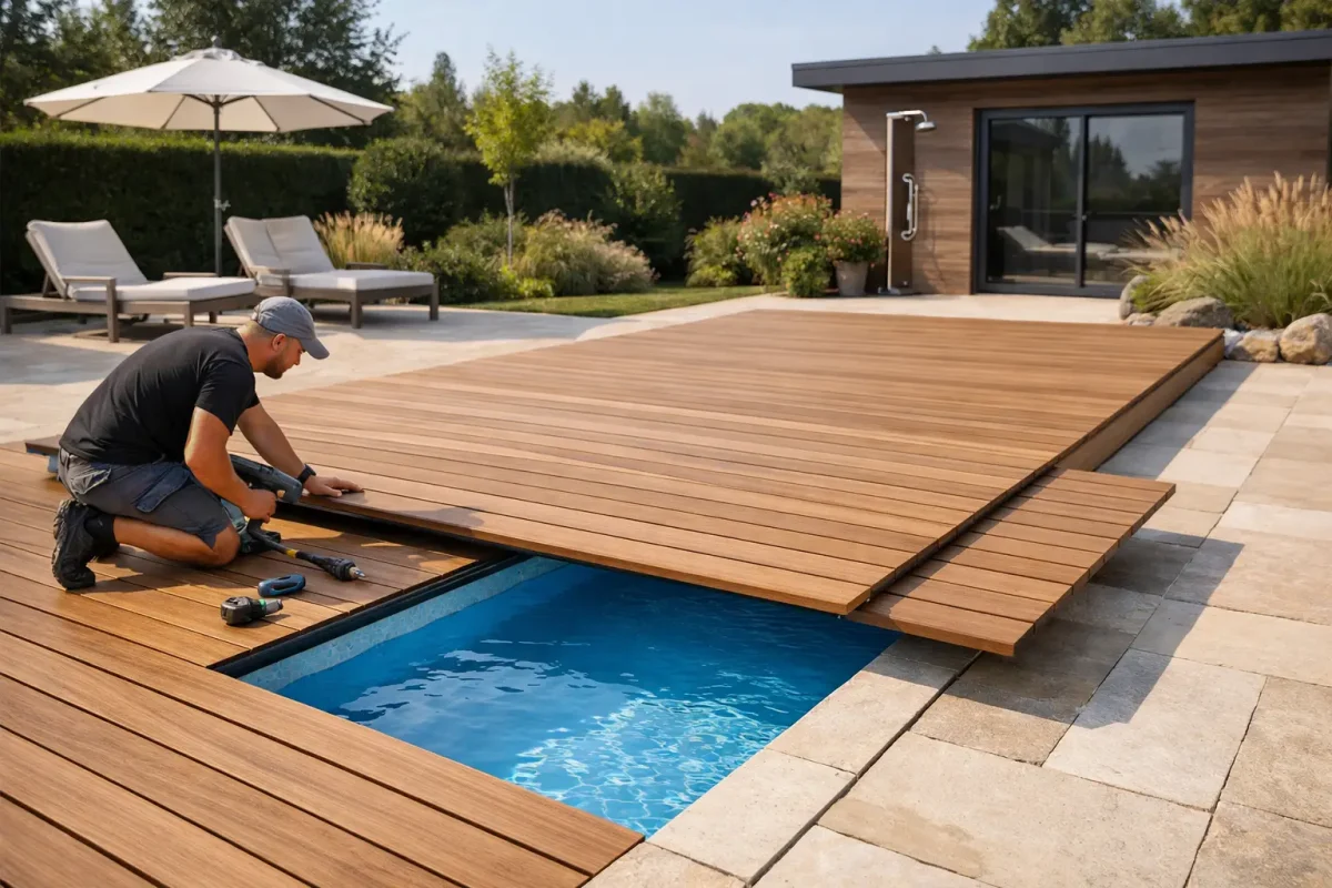 Cum montezi un deck glisant pentru piscină