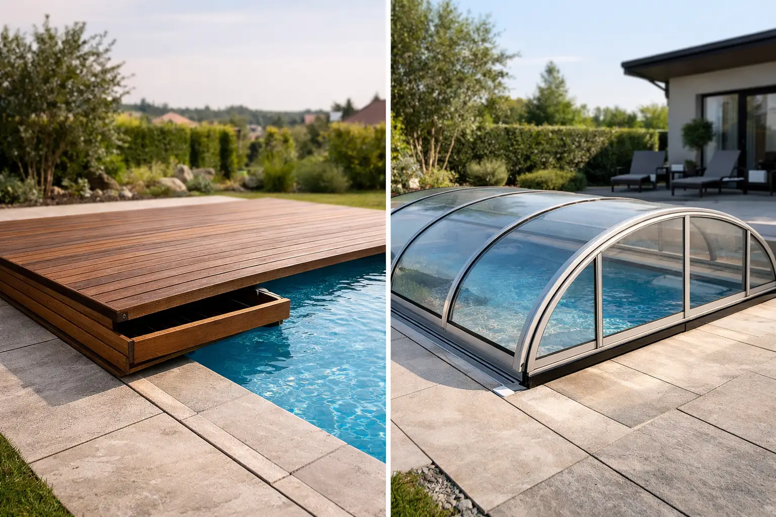 Deck glisant vs copertină piscină: ce alegi?