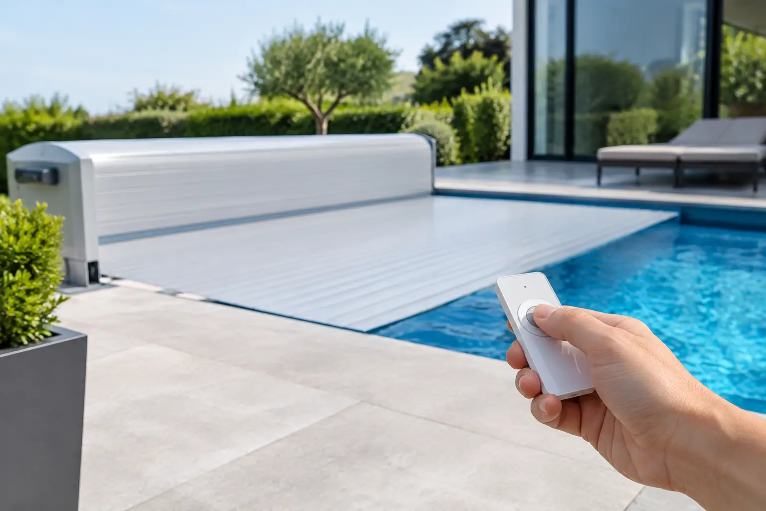 Automatizare protecție piscină pentru control sigur